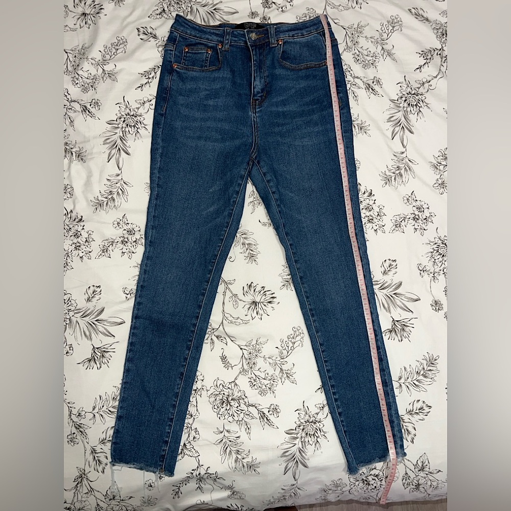 Monkey Ride Jeans straight leg high raise demin.